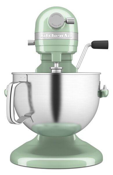 Планетарен миксер KitchenAid Artisan 5KSM60SPXEPT Pistachio, 375 W, 5.6 л, 11 скорости, 67 точки на допир, Повдигане на купата, Специална скорост Fold, Светлозелен
