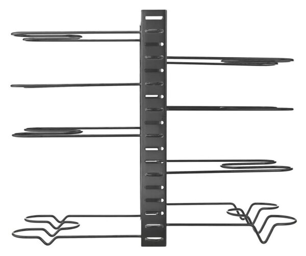 Органайзер за кухня Kinghoff KH 1640, За тигани или капаци, 8 нива, Метал, Черен