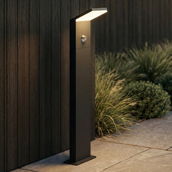 Lucande LED осветление за пътеки Nevio, сензор, 60 cm, антрацит, Черен, Метал, Модерен