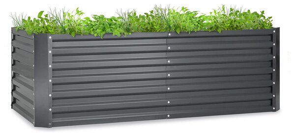 Blumfeldt High Grow Straight повдигната леха 180 x 60 x 90 см 970 л поцинкована стомана