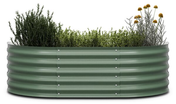 Blumfeldt High Grow Extended, повдигната леха, 150 x 43 x 60 cm, изработена от вълнообразна стоманена ламарина, лесна за сглобяване, устойчива на ръжда и замръзване
