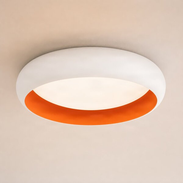 Lindby LED таванна лампа Serava, бяла, Ø 60 см, с регулиране на яркостта, Затъмняване, Бял, Дневна/трапезария, Пластмаса, Модерен