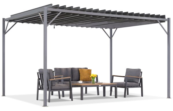 Антрацитна пергола за тераса Tasos 3x4m Garden Point