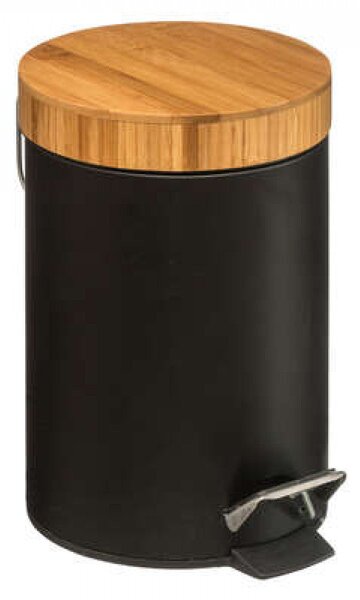 Кош за отпадъци 5Five, 3L, Черен , бамбук