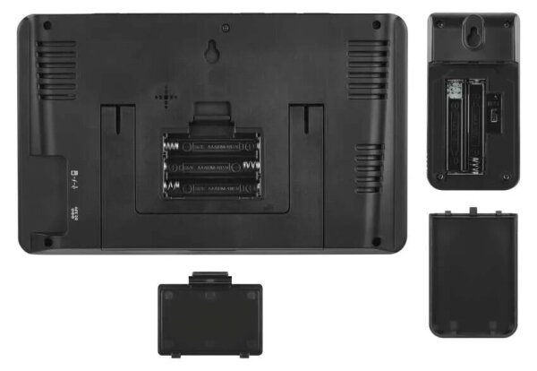 Метеорологична станция с LCD дисплей GoSmart 230V/3xAAA Wi-Fi Tuya черен