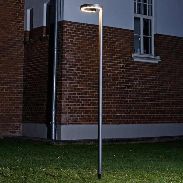 Lucande LED външно осветление Jannis, антрацит, метал, 200cm, Черен, Метал, Модерен