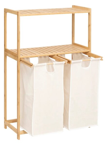 Етажерка 5five Tidy Box, С 2 коша за пране, Бамбук
