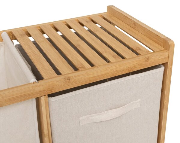 Етажерка 5five Tidy Box, С 1 кош за пране и 2 коша за съхранение, Бамбук