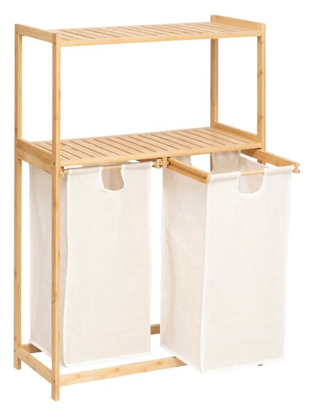 Етажерка 5five Tidy Box, С 2 коша за пране, Бамбук