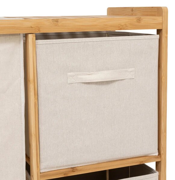 Етажерка 5five Tidy Box, С 1 кош за пране и 2 коша за съхранение, Бамбук