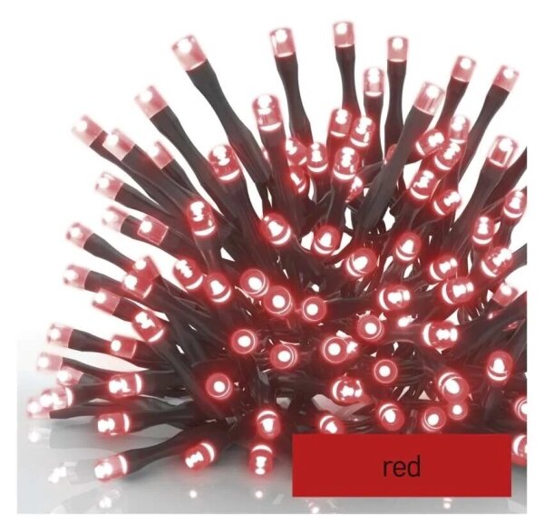 LED Екстериорни Коледни лампички 100xLED/10m IP44 червен