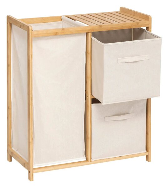 Етажерка 5five Tidy Box, С 1 кош за пране и 2 коша за съхранение, Бамбук