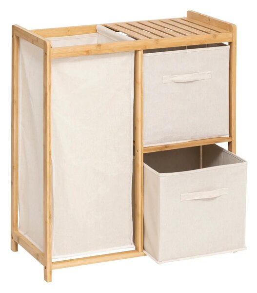 Етажерка 5five Tidy Box, С 1 кош за пране и 2 коша за съхранение, Бамбук