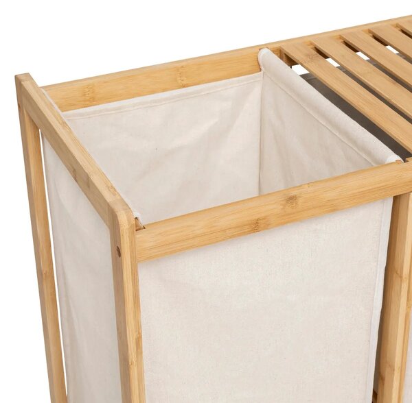 Етажерка 5five Tidy Box, С 1 кош за пране и 2 коша за съхранение, Бамбук