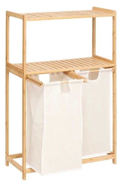 Етажерка 5five Tidy Box, С 2 коша за пране, Бамбук