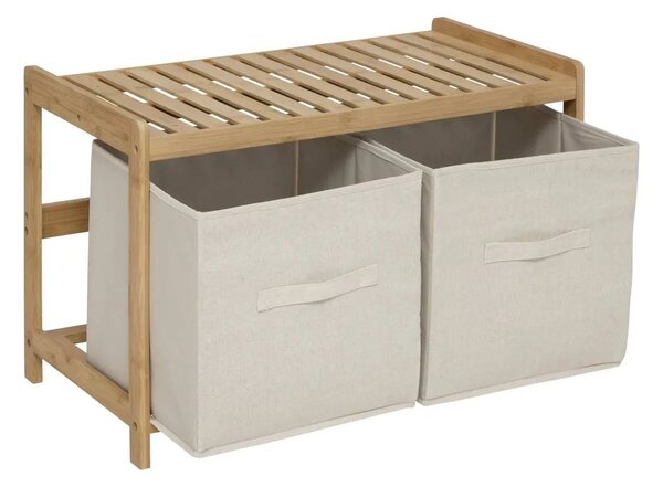 Пейка за съхранение 5five Tidy Box, 2 отделения, Бамбук
