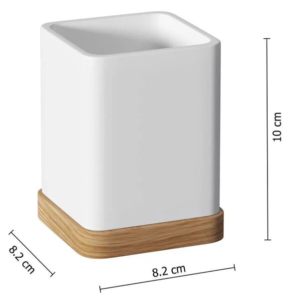 Поставка за четки за зъби 5five Natureo, Смола - Черен