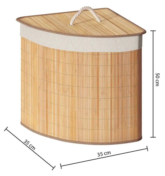 Кош за пране 5five Bambou, Ъглов, 48 l