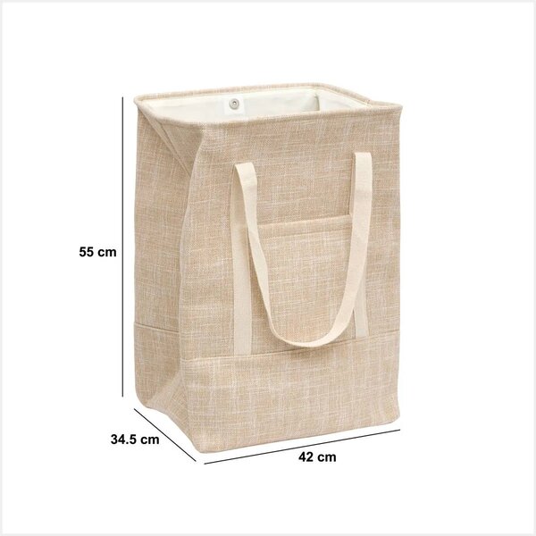 Кош за пране 5five, Плат, 70 l, Бежов