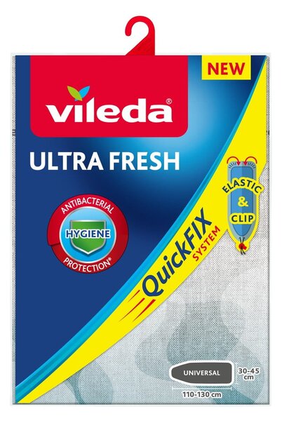 Синьо-сиво памучно покритие за дъска за гладене Ultra Fresh - Vileda