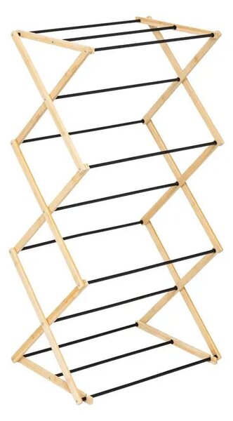 Сушилник за дрехи 5five Black Bamboo Accordion, Бамбук Бежов, 7 m