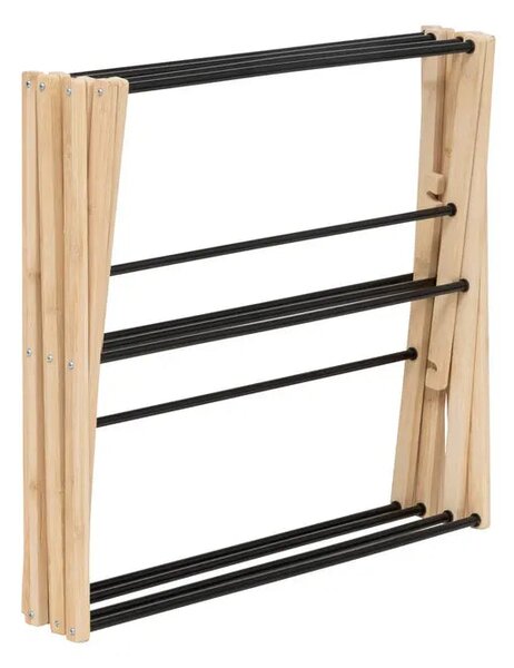 Сушилник за дрехи 5five Black Bamboo Accordion, Бамбук Бежов, 7 m