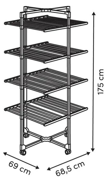 Сушилник за дрехи 5five Wood Effect Tower, Метал Дървесен ефект, 40 m
