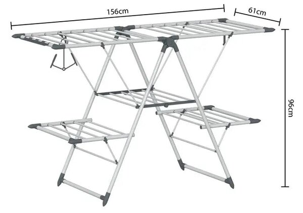 Сушилник за дрехи 5five Sinai Two-tier, Метал, 24 m