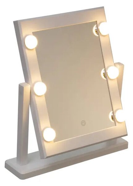 Огледало за баня 5five Hollywood, Бяло, LED, 40x37 cm