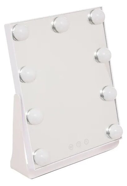 Огледало за баня 5five Holly, LED, 27x6x32 cm, Бяло