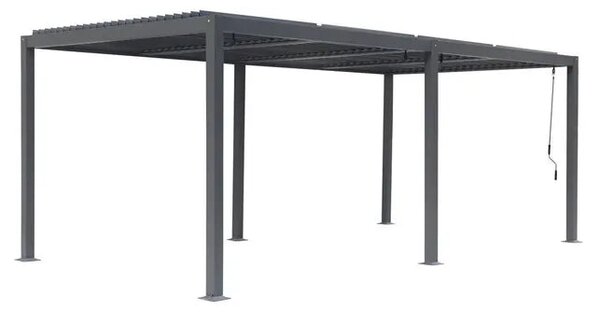 Пергола Hesperide Evonis, Алуминий и стомана, Графит, 6x3 m