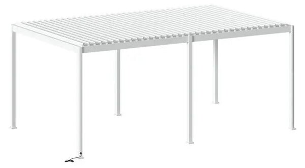 Електрическа пергола Hesperide Evora, Бял алуминий, 6x3.6 m