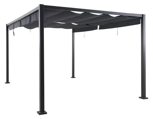 Беседка Hesperide Zalya, Алуминий, Графит, 4x3 m