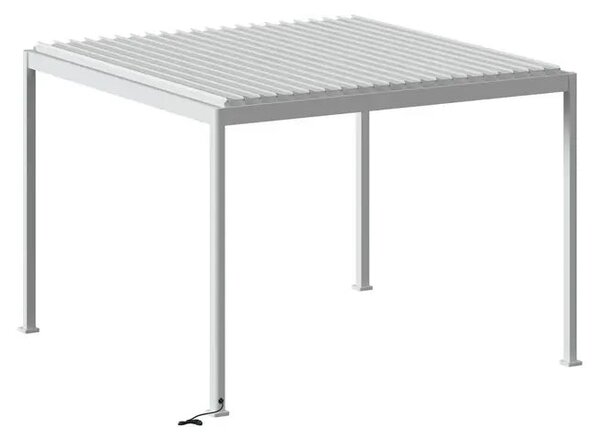Електрическа пергола Hesperide Evora, Бял алуминий, 3.6x3.6 m
