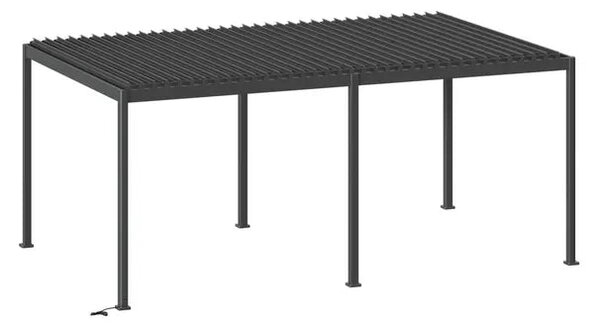 Електрическа беседка Hesperide Evora, Алуминий, Графит, 6x3.6 m