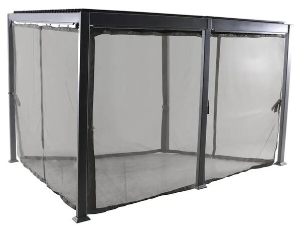 Пергола Hesperide Avila, Алуминий, Графит, 4x3 m