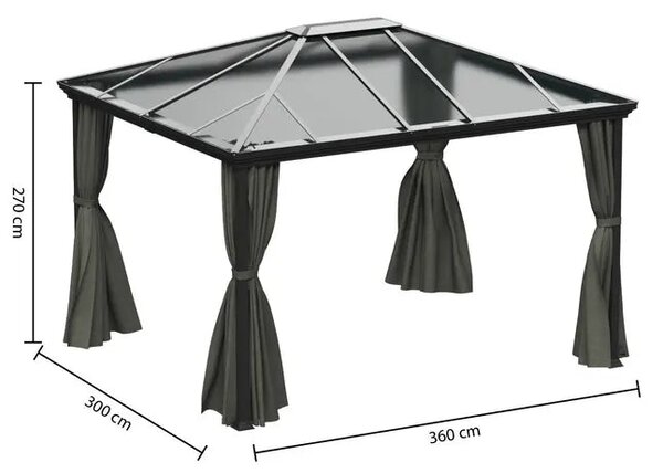 Беседка Hesperide Belize, Поликарбонат, 3.6x3 m
