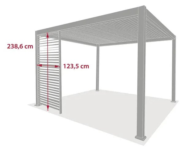 Капак за пергола Hesperide Evora, Графит, 1.3 m