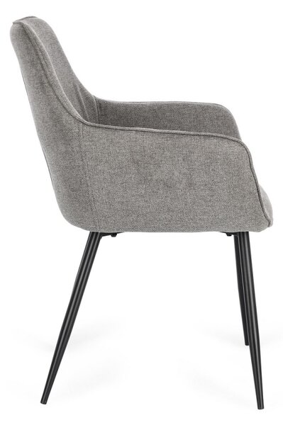 BIZZOTTO ТРАПЕЗЕН СТОЛ CORA 58X63X85,5 ТЪМНО СИВ