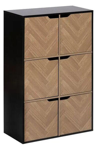 Рафт 5five Mix'n Door Chevrons, 6 отделения, Черен
