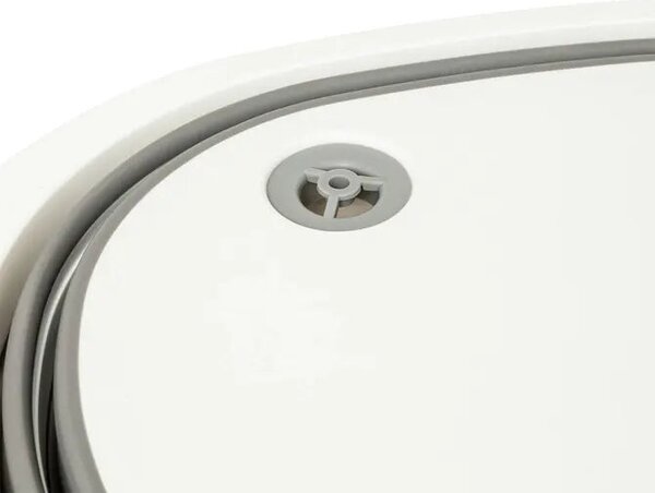 Купа 5five, Сива/Бяла, Сгъваема, 8 l, С тапа