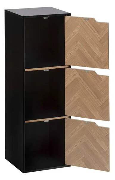 Рафт 5five Mix'n Door Chevrons, 3 отделения, Черен