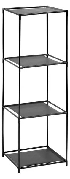 Рафт 5five Mix'n Modul, 3 отделения и 3 кутии за съхранение, 34 x 34 x 99 cm, Черен