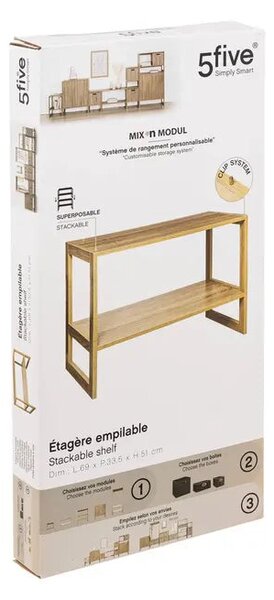 Рафт 5five Mix'n Modul Natural, 2 отделения, Сглобяем