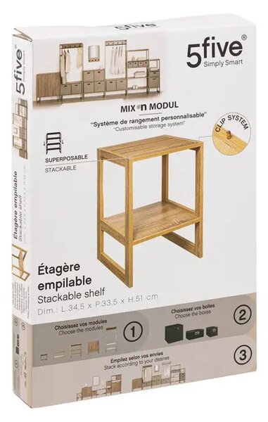 Рафт 5five Mix'n Modul Natural, 1 отделение, Сглобяем