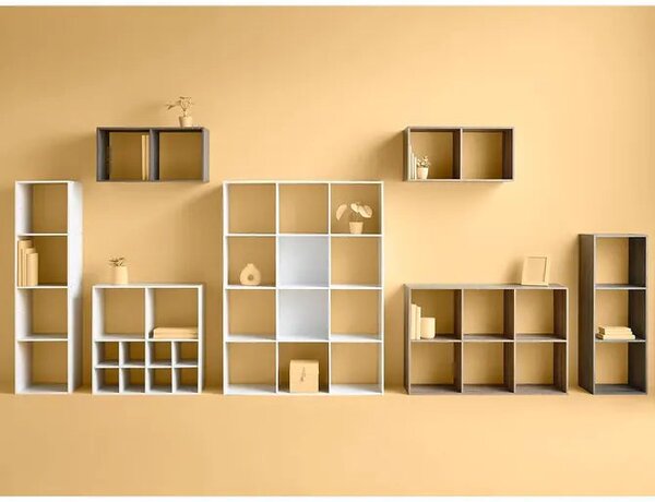Рафт 5five Mix'n Modul, 4 отделения, MDF, 35x32x134 cm - Дървесен
