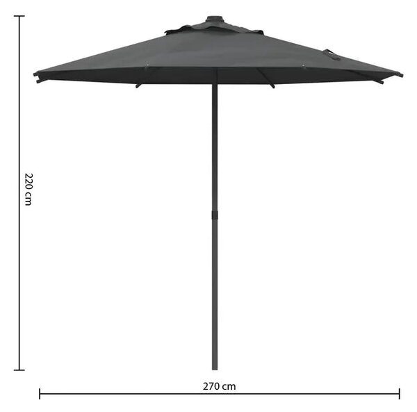 Прав накланящ се чадър Hesperide Soya, 2.7 m - Маслина