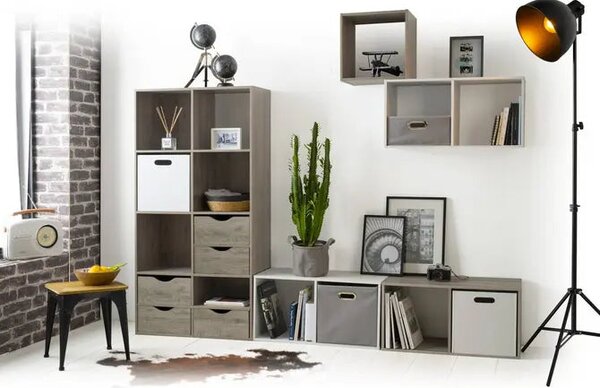 Рафт 5five Mix'n Modul, 1 отделение, MDF, 35x32x35 cm - Бял