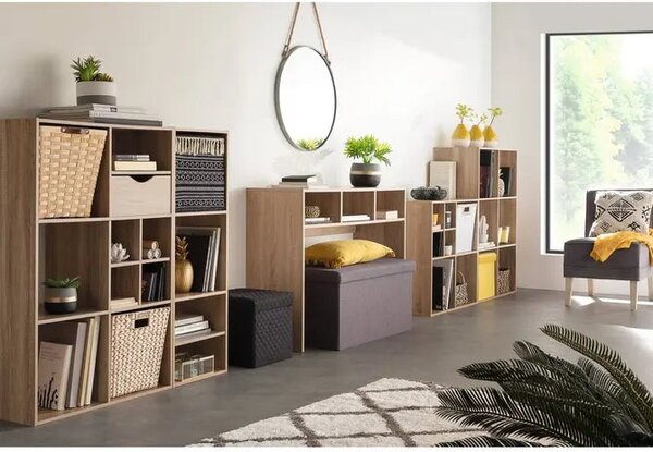 Рафт 5five Mix'n Modul, 6 отделения, MDF, 68x32x101 cm - Сив