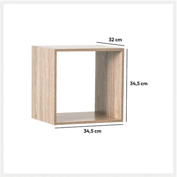 Рафт 5five Mix'n Modul, 1 отделение, MDF, 35x32x35 cm - Бял